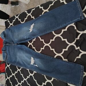 Distressed Blue Jeans